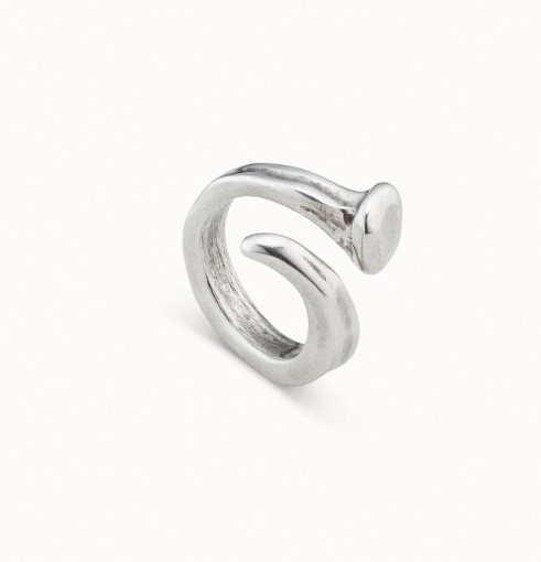 Anello in argento placcato con tre forme organiche - UNO DE 50