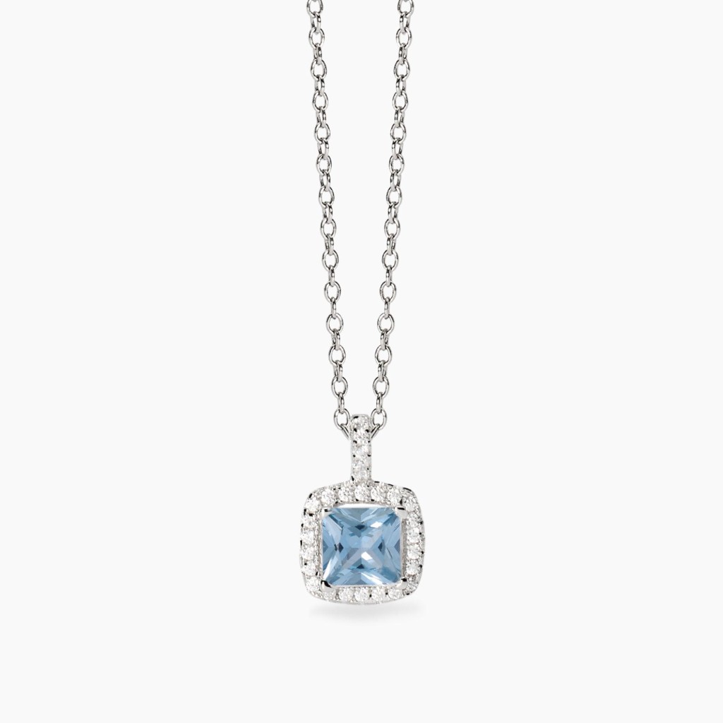 Girocollo con zirconi taglio princess - MABINA