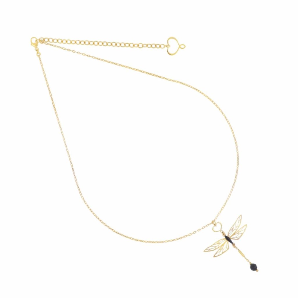 GIROCOLLO LIBELLULA PENDENTE E SPINELLO - MAMAN ET SOPHIE