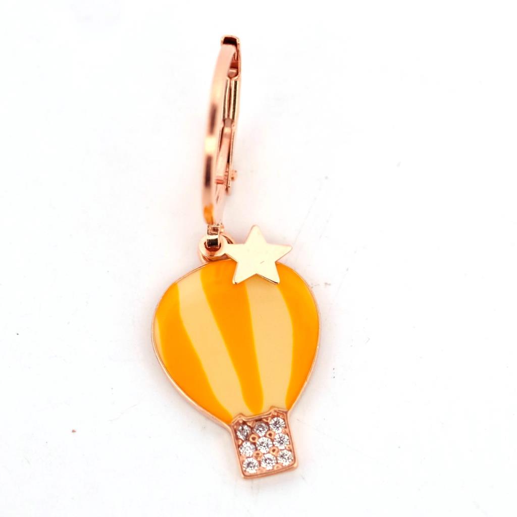 Orecchino singolo Versari Accessories con ciondolo mongolfiera smaltata - VERSARI ACCESSORIES