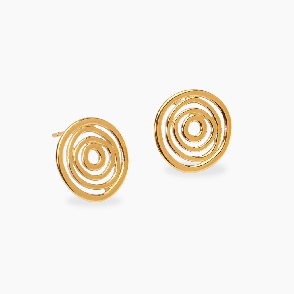 Orecchini vortice in acciaio dorato STYLE 63 - KIDULT
