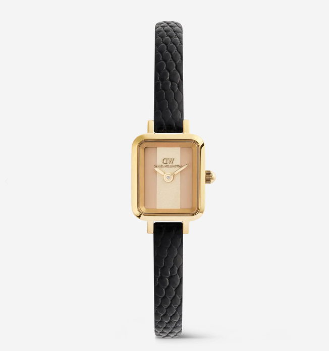 Quadro Mini Black Lizard Conwy Gold - DANIEL WELLINGTON