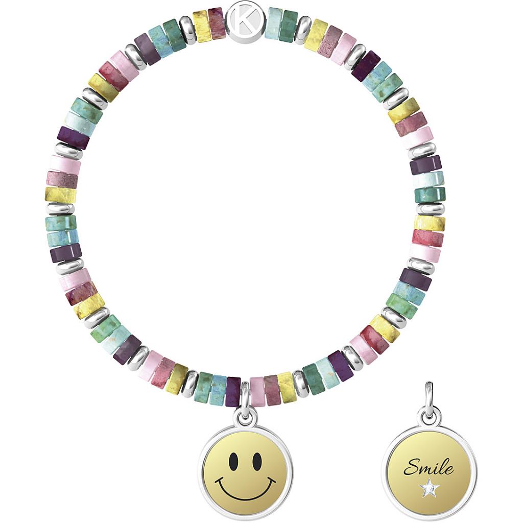 Bracciale Kidult Elastico Con Pietre Multicolor Smile - KIDULT