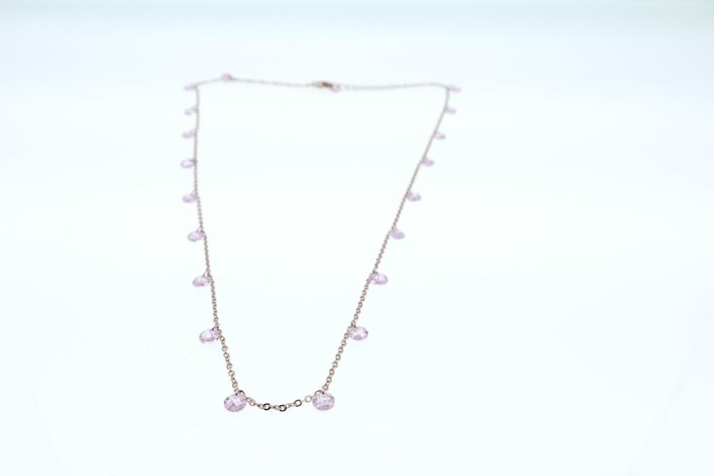 COLLANA IN ARGENTO PIETRE ROSA - LORENZO SEGONI SILVER