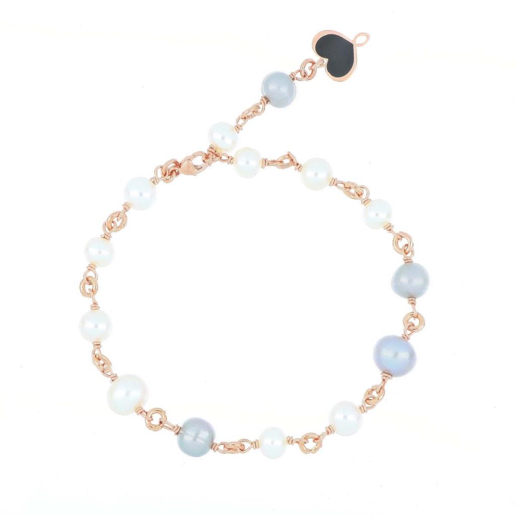 Bracciale Maman Et Sophie Perle Bianche E Grigie - MAMAN ET SOPHIE