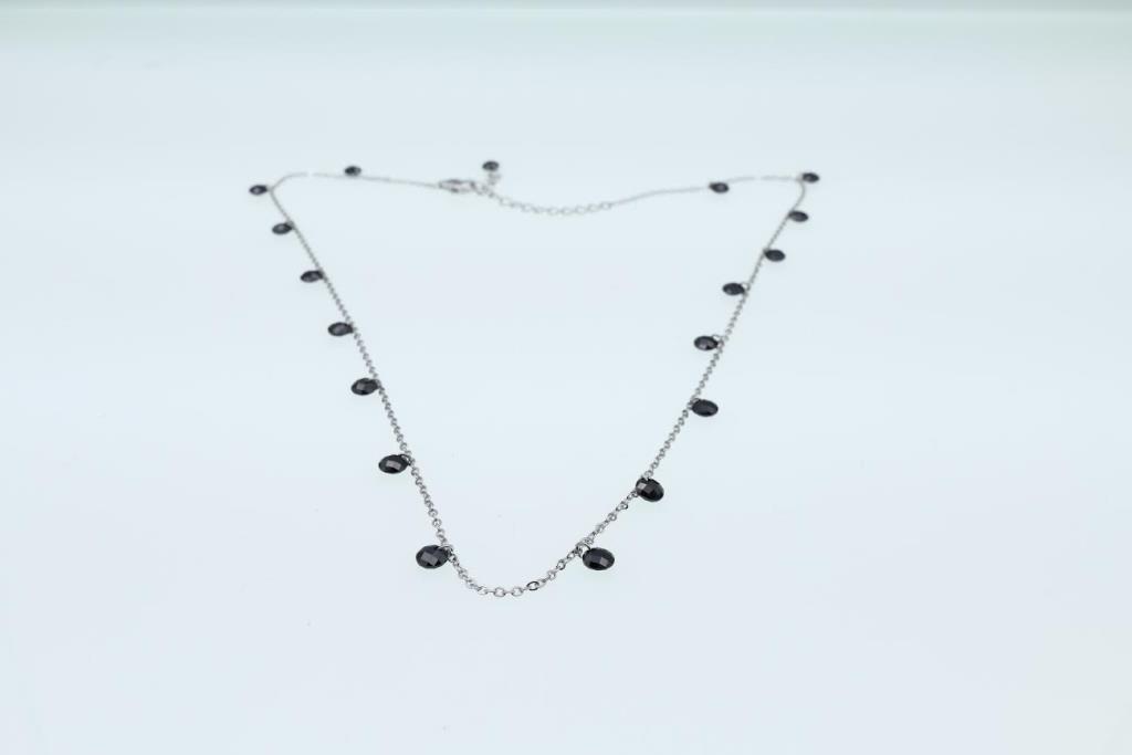 COLLANA IN ARGENTO PIETRE NERE - LORENZO SEGONI SILVER