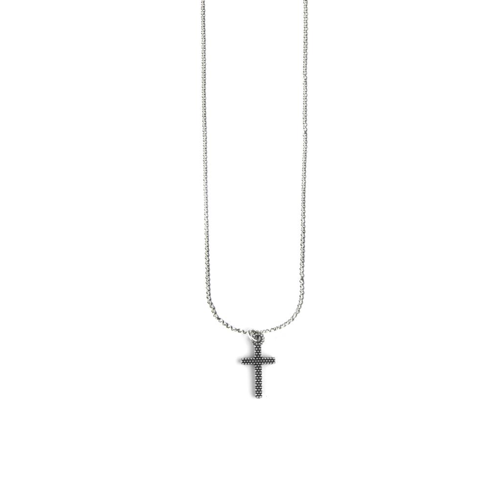 COLLANA PENDENTE CROCE PUNTINATA - NOVE25