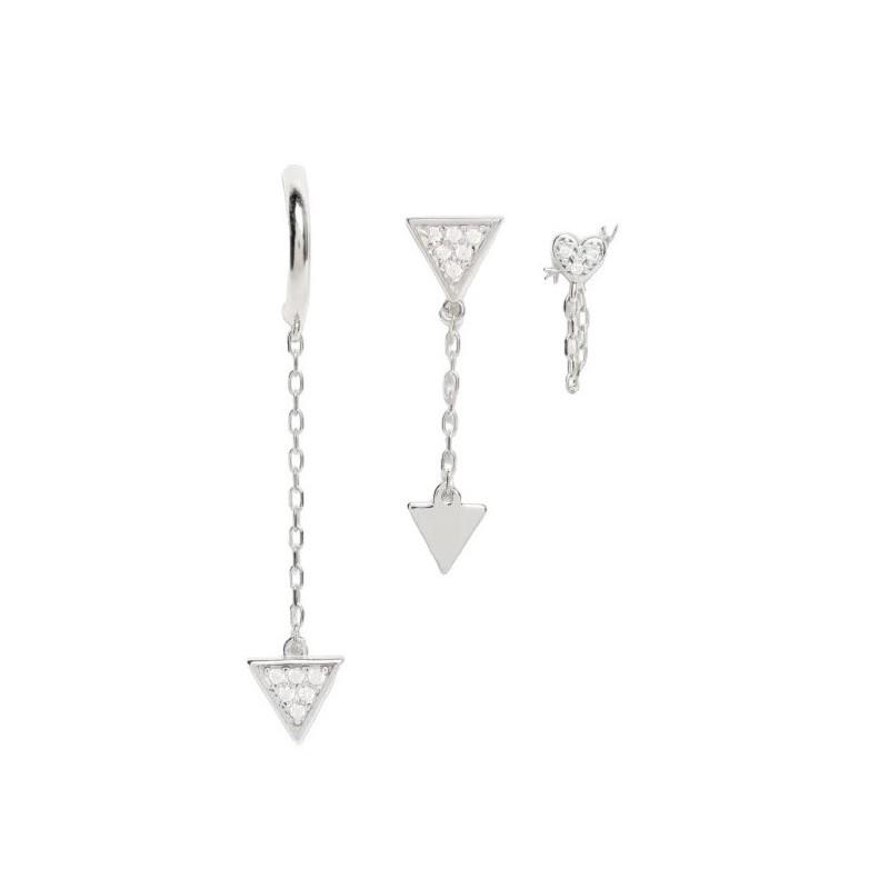 Orecchini Valentina Ferragni Trio Sofia Silver - VALENTINA FERRAGNI