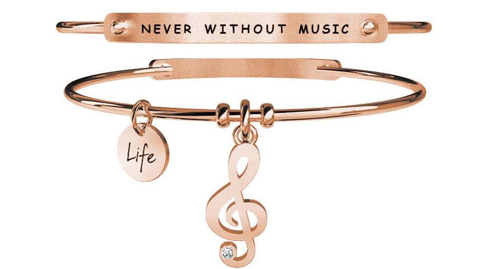 BRACCIALE IN ACCIAIO 316L E PVD ROS&Egrave; - KIDULT