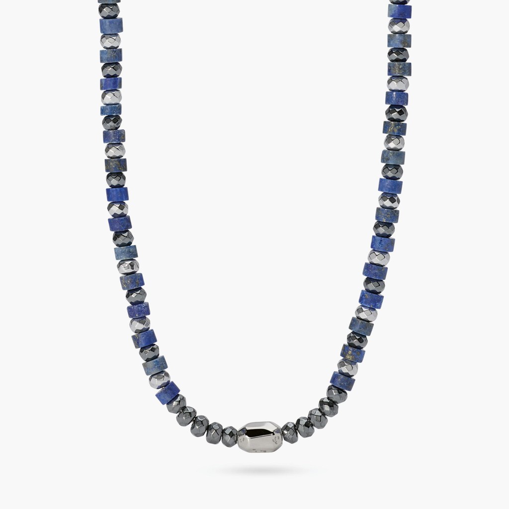 Collana regolabile con ematite e lapis - KIDULT