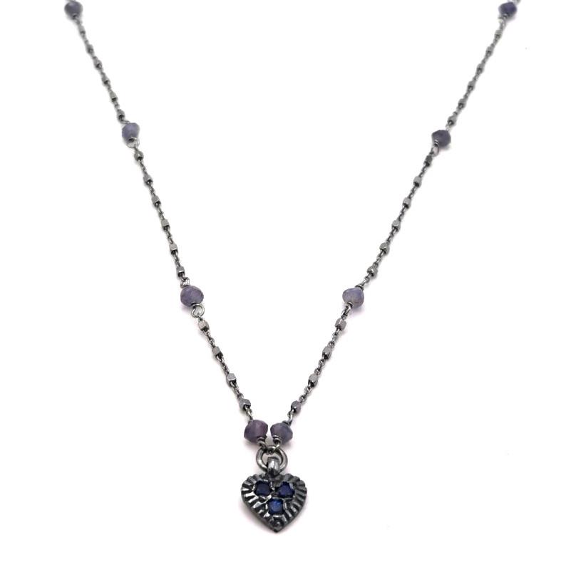 Collana Sacramore Firenze Cuore E Zaffiri - SACRAMORE FIRENZE