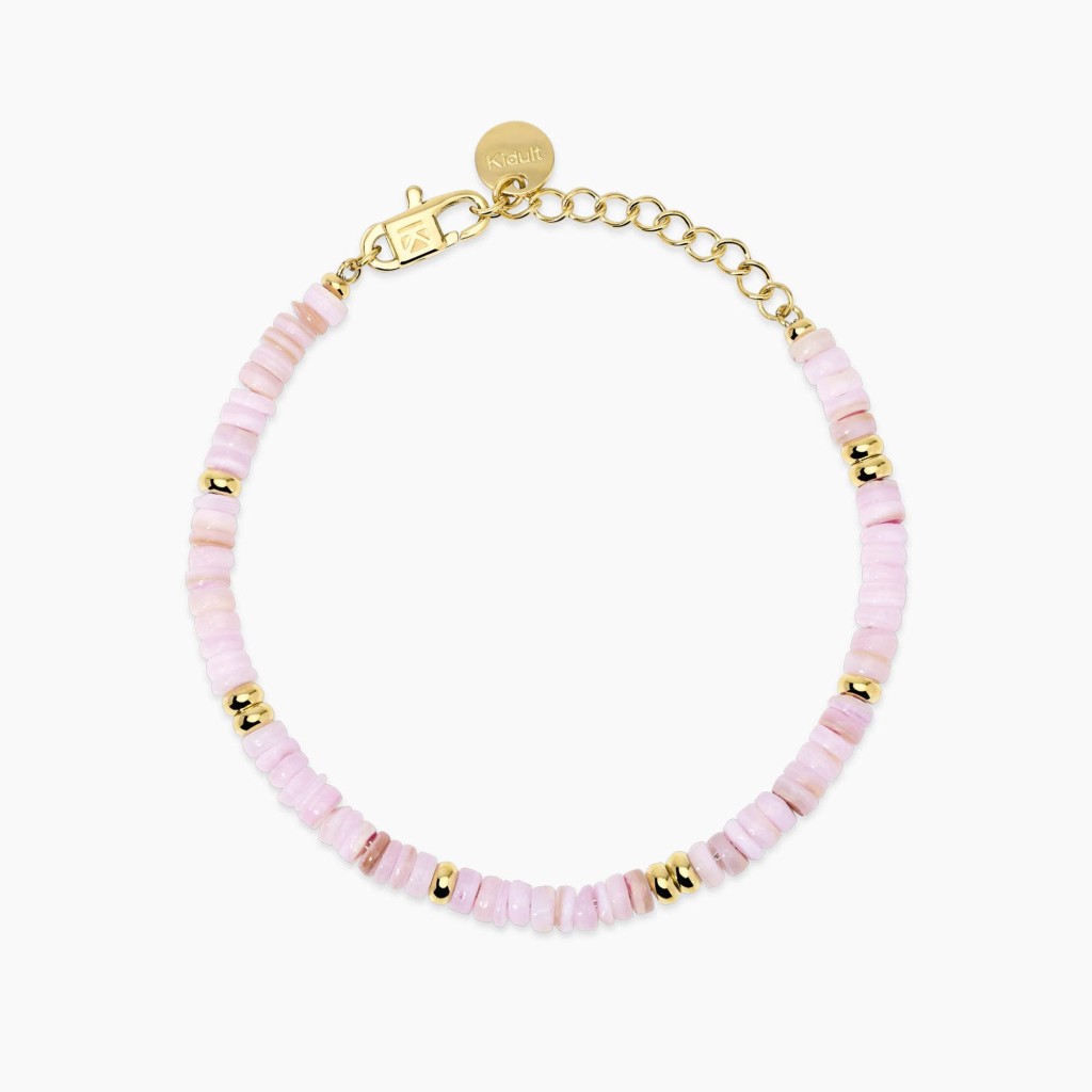 Bracciale regolabile con conchiglie rosa - KIDULT