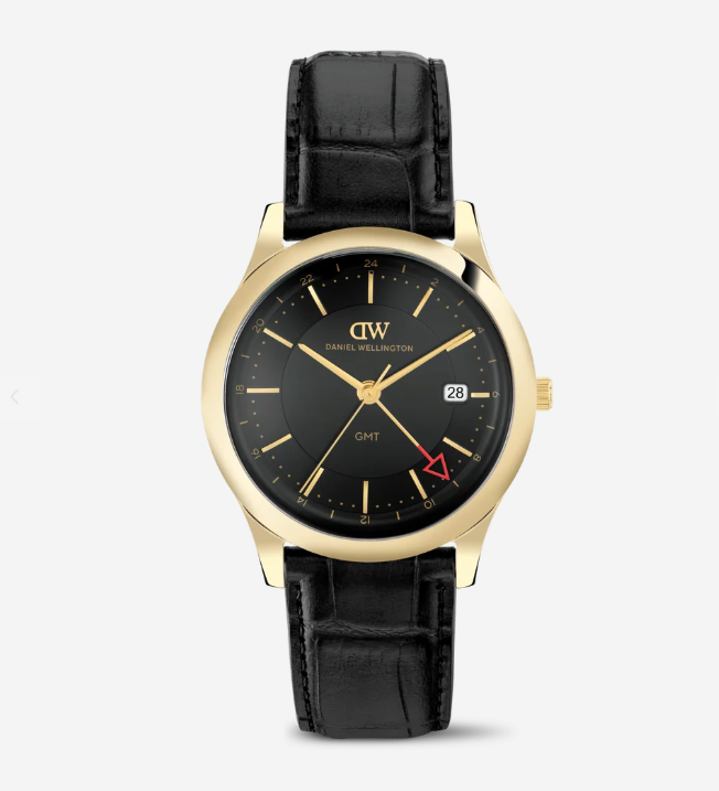 Pathfinder GMT Black-Croc Black Gold - DANIEL WELLINGTON