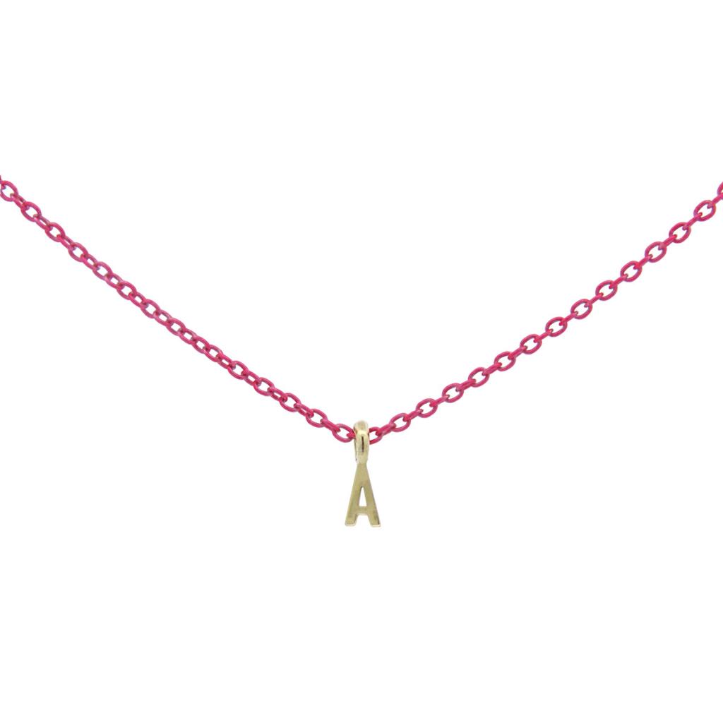 Girocollo Rue Des Mille Fucsia con Lettera M - RUE DES MILLE