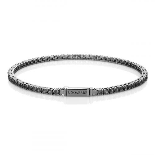 Bracciale Tennis Unoaerre in argento brunito - UNOAERRE