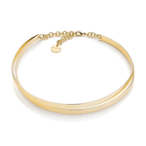 Collana dorata rigida due fili Lux - UNOAERRE