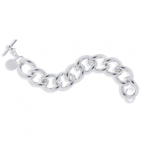 Bracciale catena grumetta maxi in bronzo argentato Unoaerre  - UNOAERRE