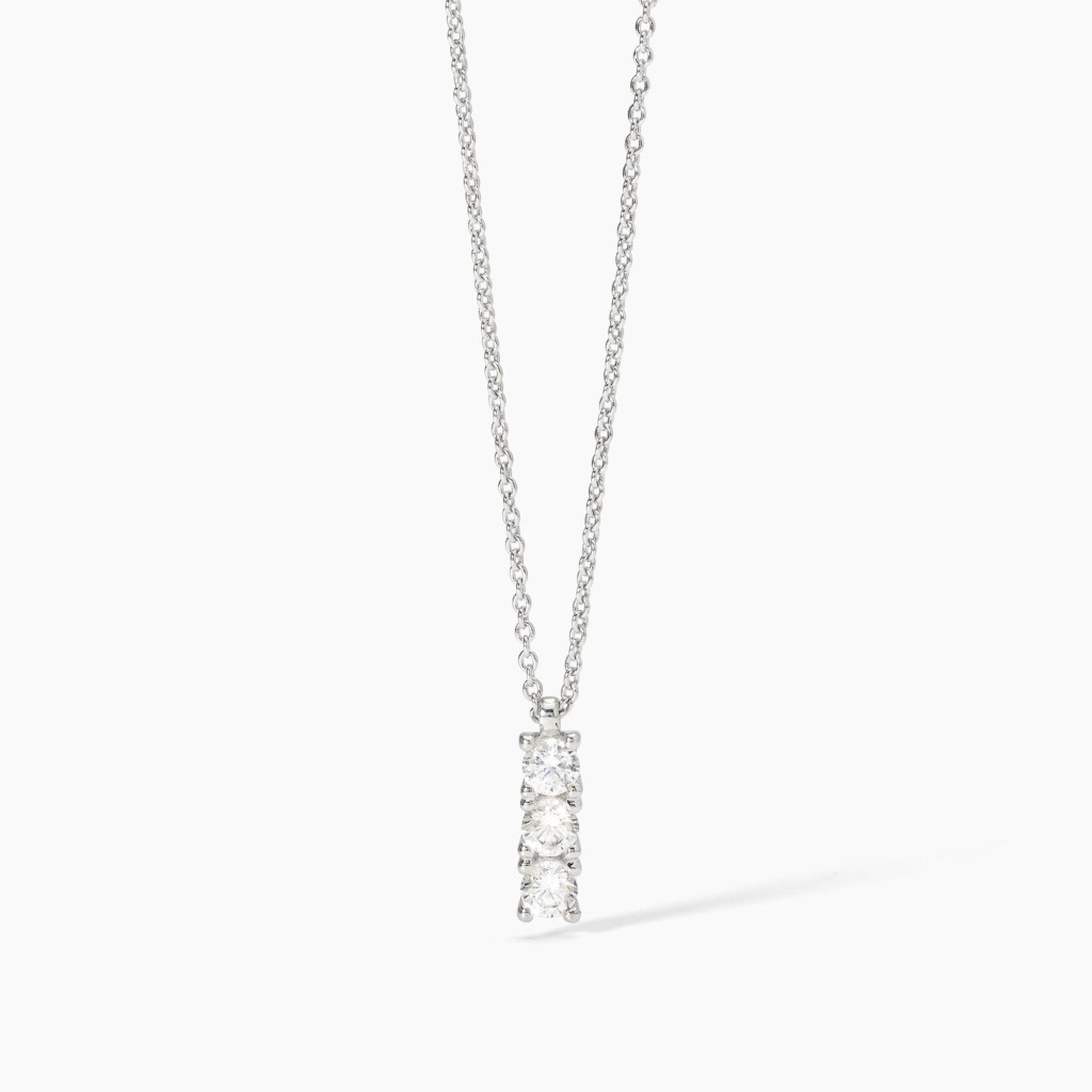 Girocollo in argento con zirconi bianchi TRILOGY - MABINA