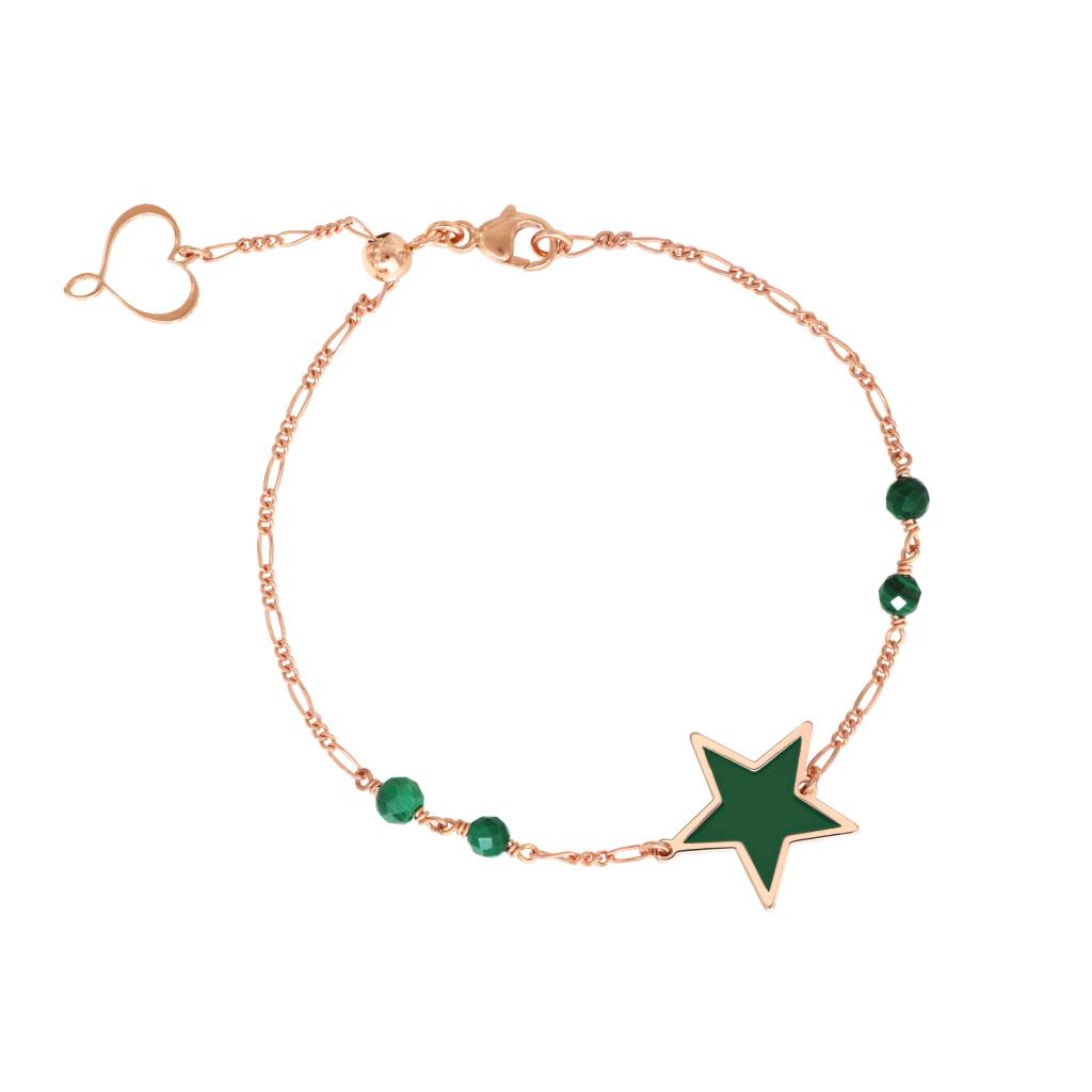 Bracciale Maman et Sophie con stella in smalto verde - MAMAN ET SOPHIE