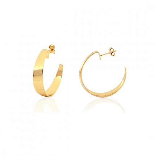 Orecchini Semi-cerchio in bronzo dorato Unoaerre  - UNOAERRE