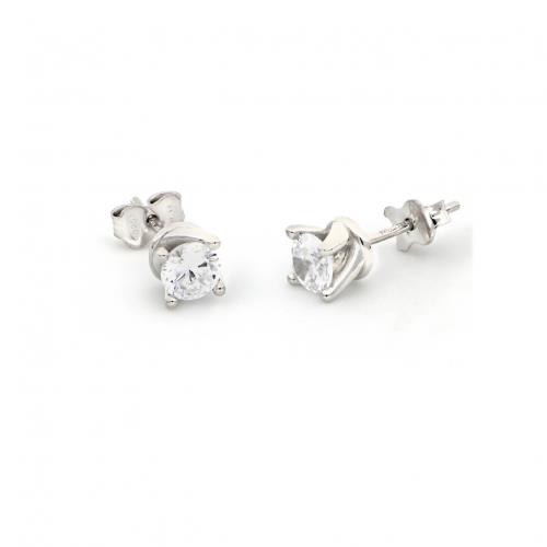 Orecchini Unoaerre Cubic Zirconia in argento bianco - UNOAERRE