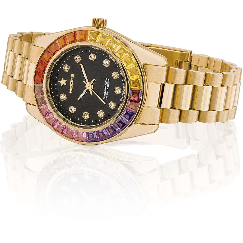 Orologio Hoops Monte Carlo Gold Multicolor Black - HOOPS